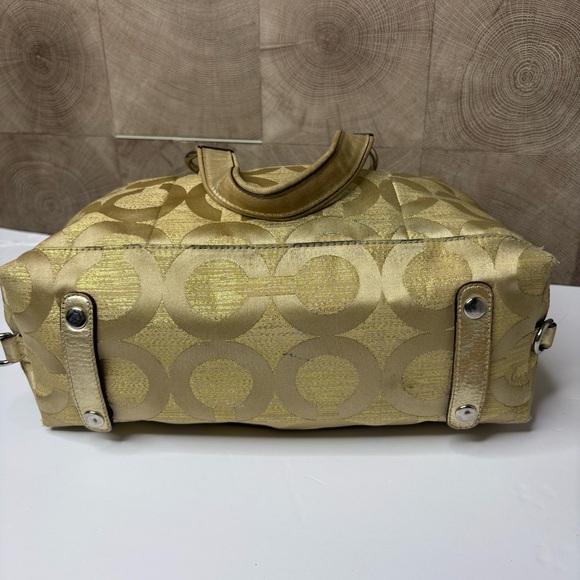 Coach Poppy Gold Satchel Bag Crossbody Strap - Picture 5 of 6